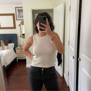 white knit tank